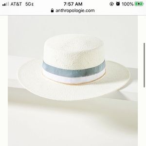 Birdie Trimmed Boater Hat
